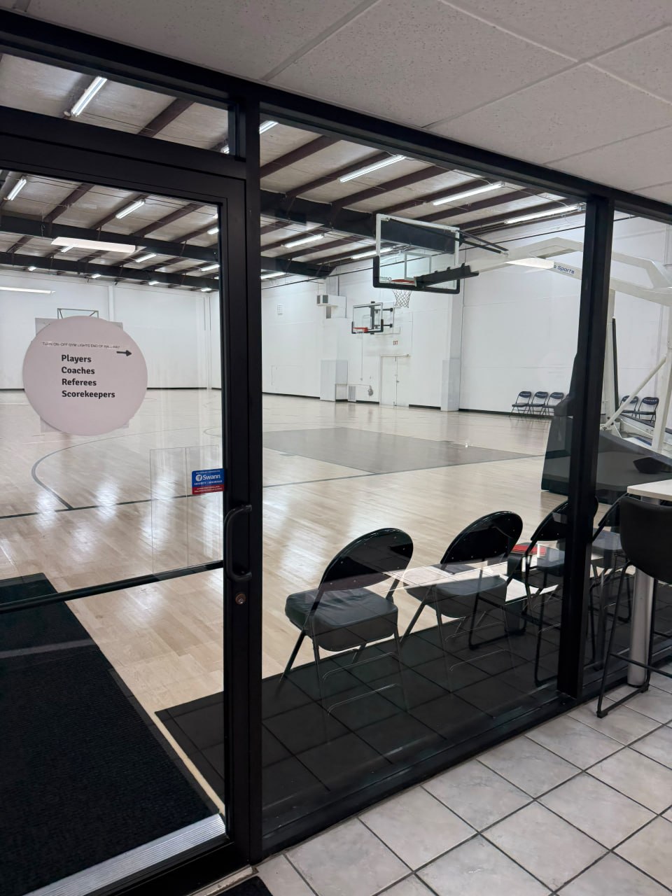 Entrance overlooking the Grand Rapids Gold practice court
