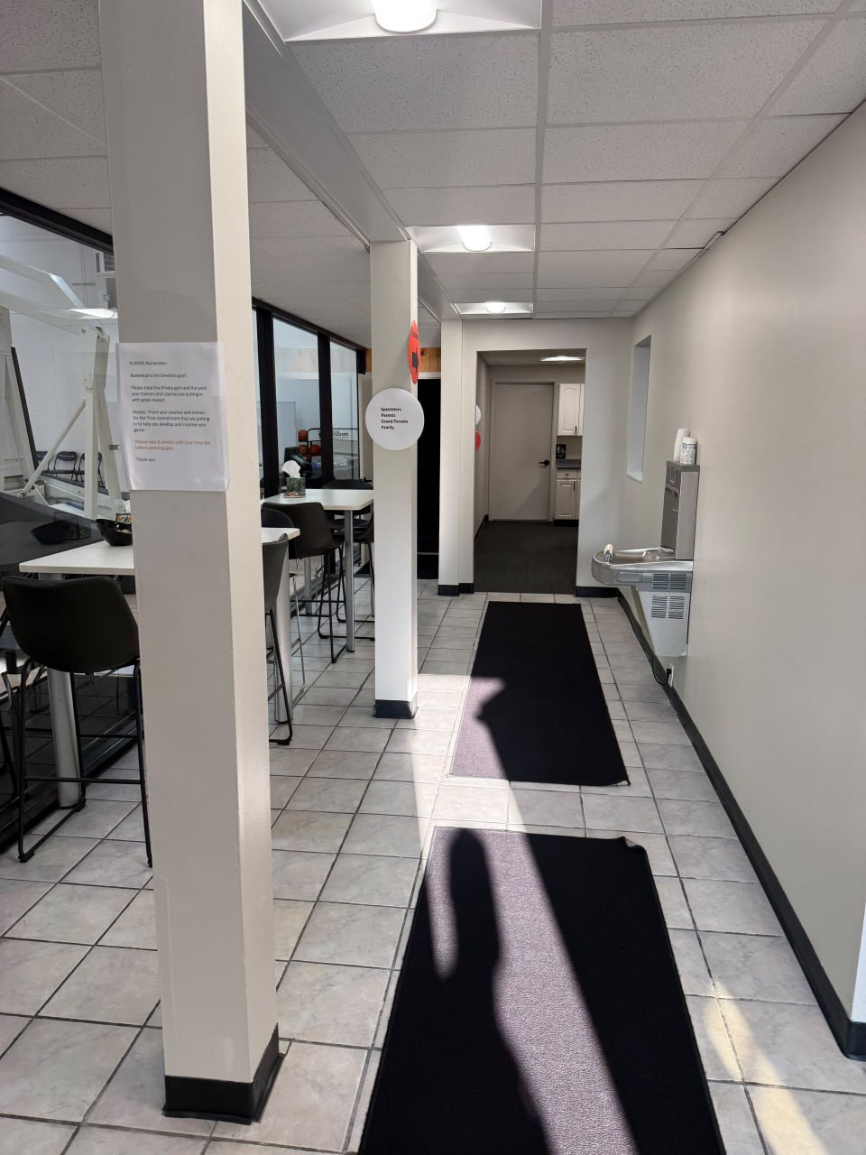 Interior hallway and facility amenities