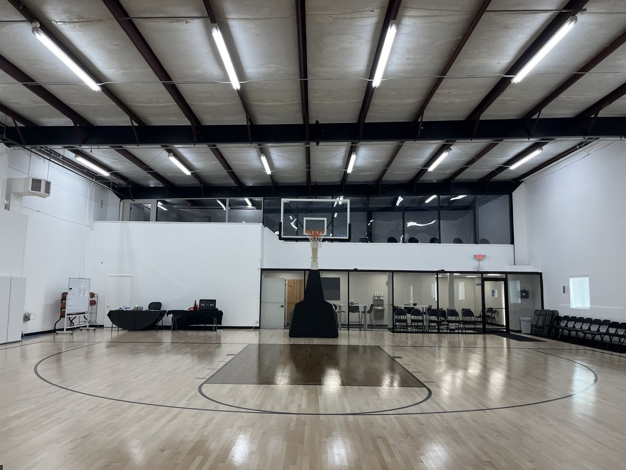 Grand Rapids Gold practice court and glass-front facility rooms